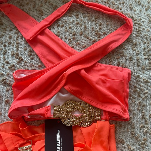NWT PrettyLittleThing Set Bikini top with Skirt! Coverup set. - Picture 5 of 7
